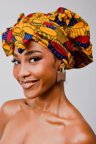 Ankara Bonnets: A Stylish Bedtime Companion