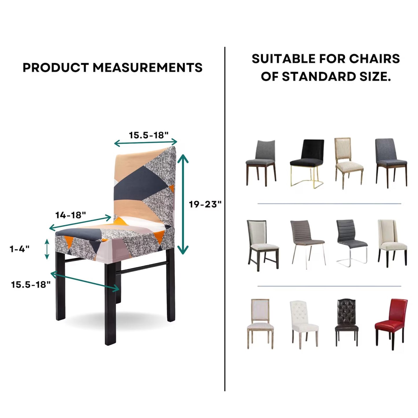 Slip Cover Dining Chairs, Removable Spandex Furniture Protectors