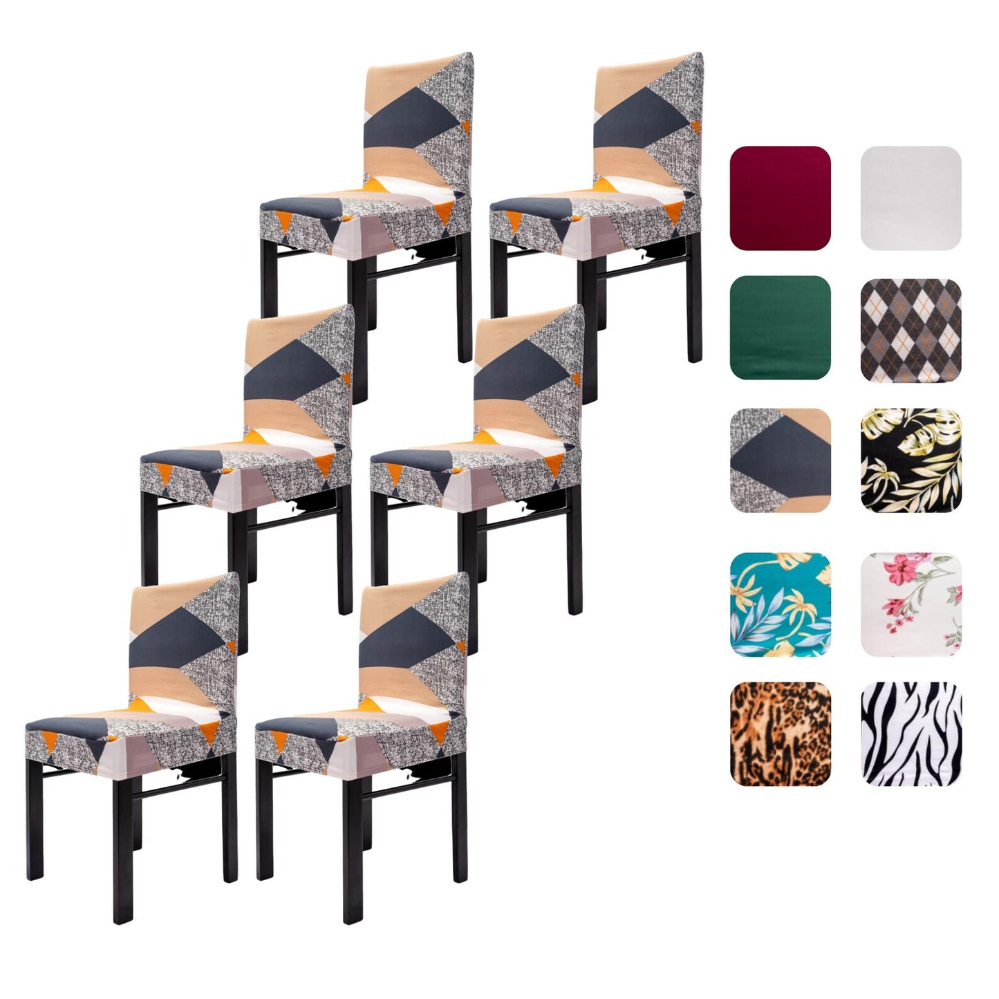 Slip Cover Dining Chairs, Removable Spandex Furniture Protectors