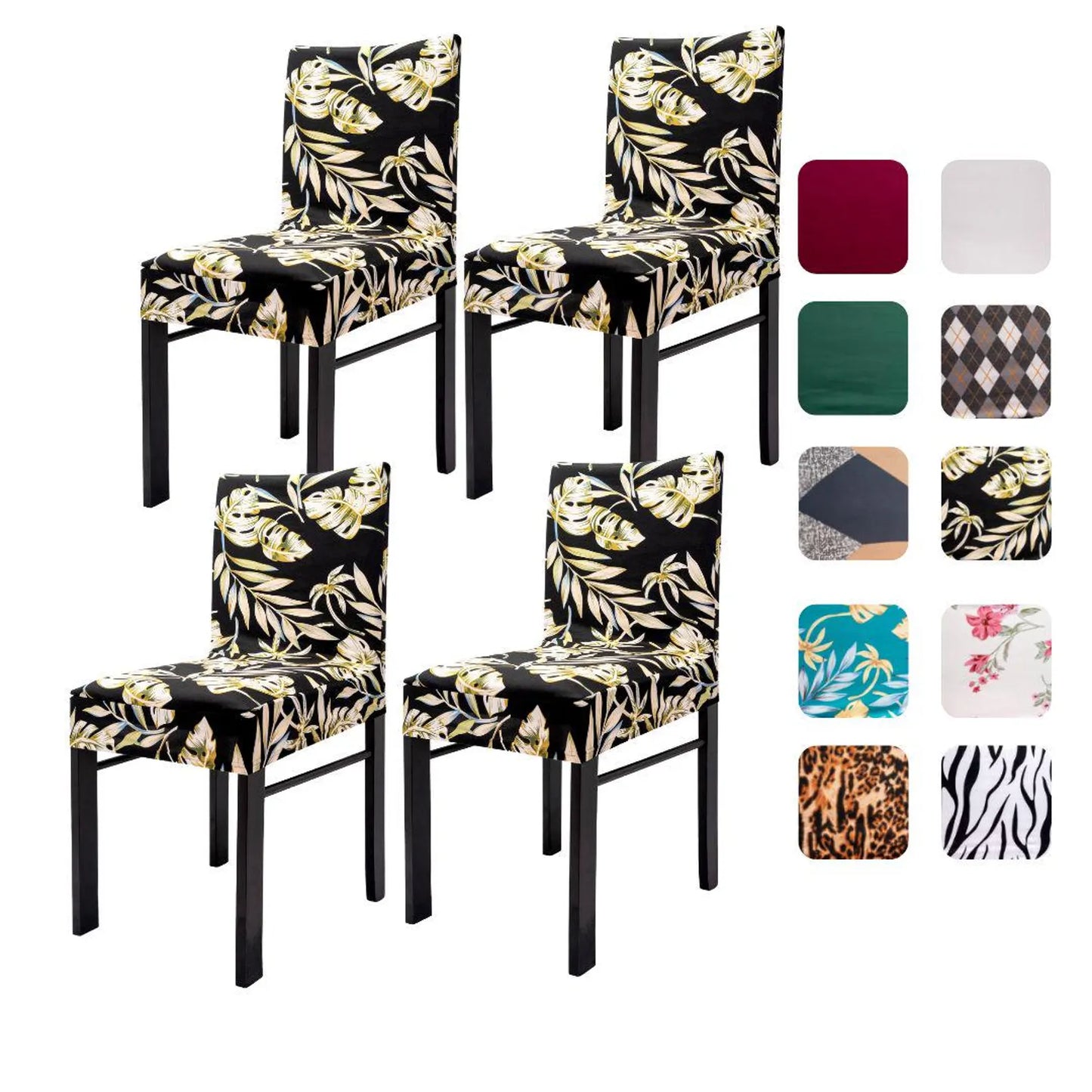 Slipcovered Dining Chairs, Removable Printed Chair Covers