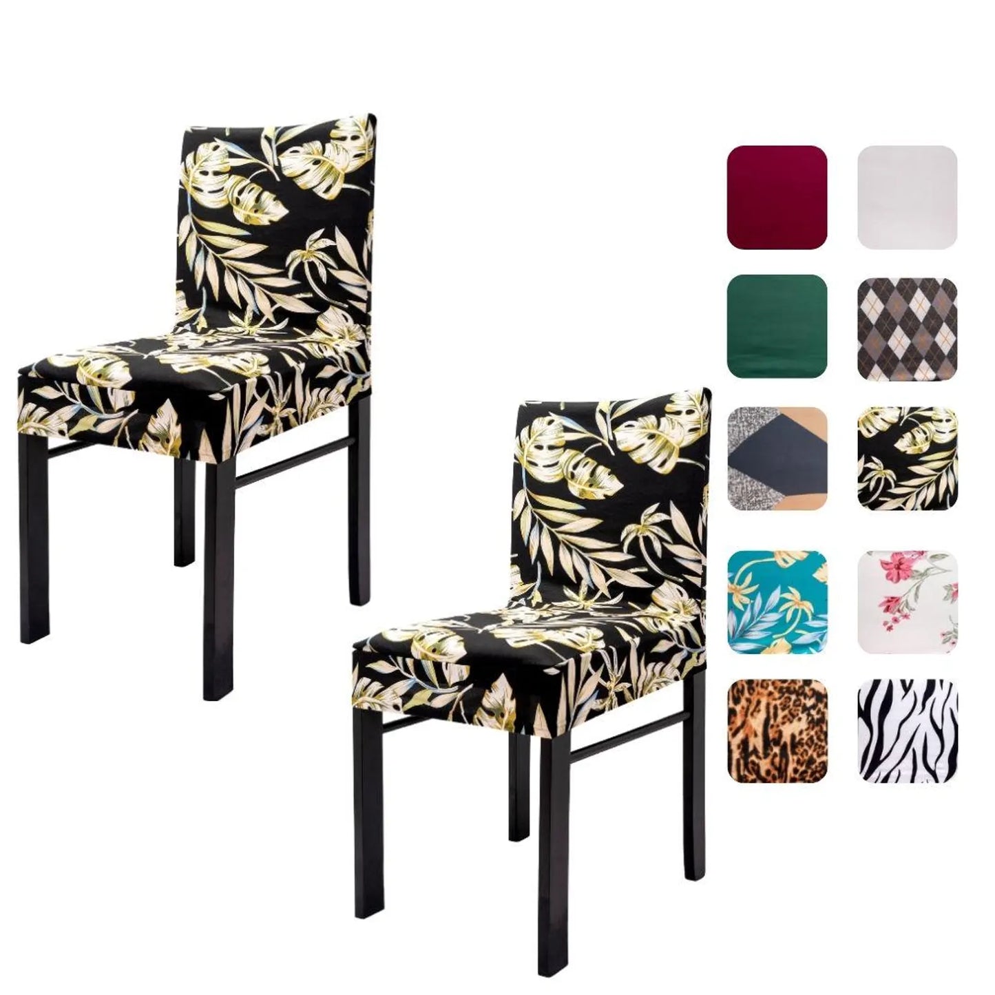 Slipcovered Dining Chairs, Removable Printed Chair Covers