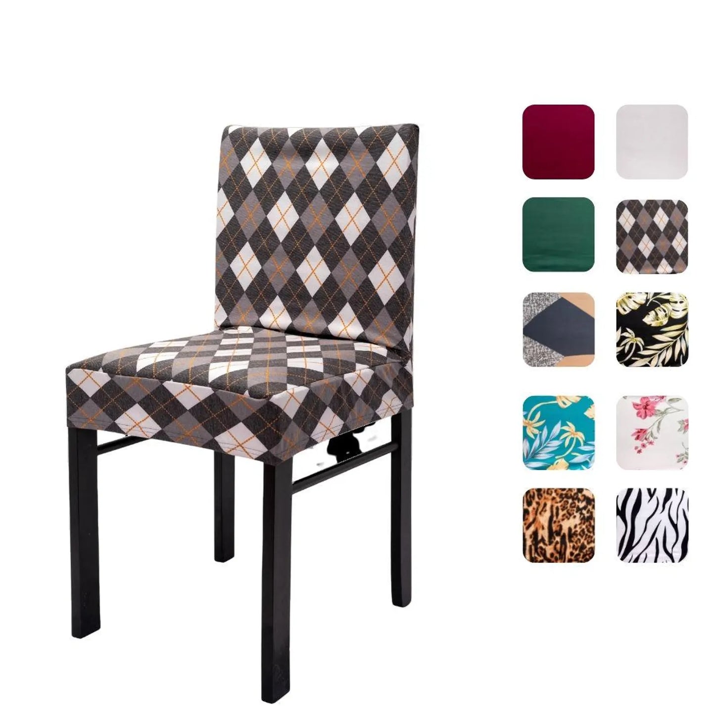 Slipcover For Dining Chairs, Washable Printed Chair Covers