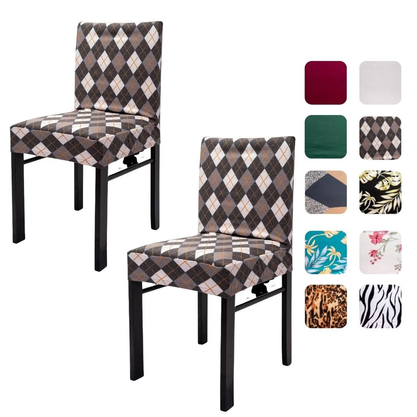 Slipcover For Dining Chairs, Washable Printed Chair Covers